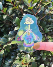 Load image into Gallery viewer, Trippy Mr Burns Stickers. Hippy Burns. Simpson inspired. Semi transparent slaps.