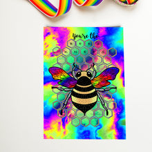 Load image into Gallery viewer, Valentine’s Day Bee Card | Bee Design | Bees knees | Trippy | Bee Valentine Card |