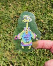 Load image into Gallery viewer, Trippy Mr Burns Stickers. Hippy Burns. Simpson inspired. Semi transparent slaps.