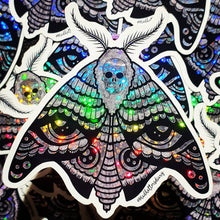 Load image into Gallery viewer, Glitter Holographic Moth Sticker