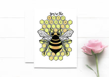 Load image into Gallery viewer, Valentine card | Bee Valentine Card | Valentine&#39;s Day Card | Honey Bee Card | Bee Valentine | Bee Design