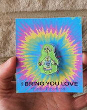 Load image into Gallery viewer, Trippy Mr Burns Acrylic Pin. Alien Mr Burns.