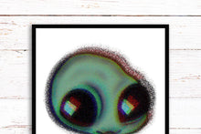 Load image into Gallery viewer, Cute Alien Print. 3D Alien A3, A4, A5 or 4”x6” Trippy art poster