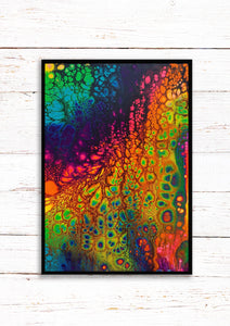 Fluid Art Painting Print | Trippy Art Poster | Psychedelic Art | Abstract Painting (unframed)