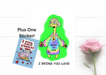 Load image into Gallery viewer, I Choo Choo Choose you. Valentine&#39;s Day card. Funny gift for valentine. Anniversary Card. Plus one Vinyl Sticker