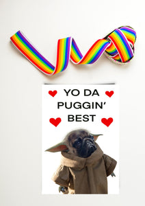 Pug Valentine’s Day Card | Baby Pug Card | Pug Dog | Cute Dog Card. Puppy Card Valentine Pug Card.