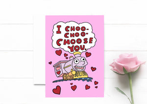 5 Pack of Cards. I Choo Choo Choose you. Valentine's Day card. Funny gift for valentine. Let’s Bee Friends. I Bring You Love Card