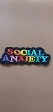 Load image into Gallery viewer, Social Anxiety Iron On Patch. Rainbow Embroidered Patches. . Cool Patch For Clothing.