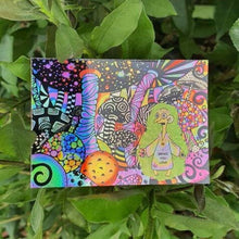 Load image into Gallery viewer, Holographic Mushroom Trippy Burns Sticker. Psychedelic sticker. Laptop Sticker. Holographic Sticker