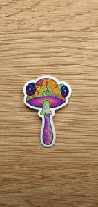 Mushroom Frog Stickers - Trippy sticker. Laptop Sticker.