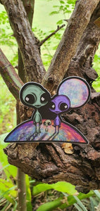 Alien Family Psychedelic Trippy sticker. Waterproof Stickers - High quality Trippy sticker. Laptop sticker.