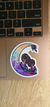 Load image into Gallery viewer, Moon Crystal Mushroom Sticker. Waterproof Stickers - Trippy sticker. Laptop Sticker.