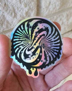 Trippy Sticker. Spiral Holographic Sticker. Laptop Sticker. Flask Sticker. High quality Trippy sticker