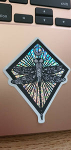 Glitter Holographic Dragonfly Sticker