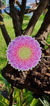 Load image into Gallery viewer, Colorful Mandala Sticker. Rainbow Colourful Mandala Laptop Sticker.