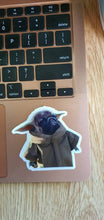 Load image into Gallery viewer, Pug Sticker. Baby Yoda Sticker. Pug Dog Sticker. Laptop Stickers