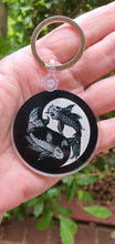 Load image into Gallery viewer, Koi Fish Yin Yang Keychain Keyring.