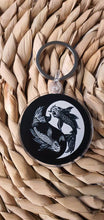 Load image into Gallery viewer, Koi Fish Yin Yang Keychain Keyring.