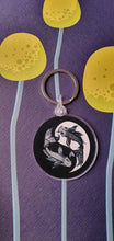 Load image into Gallery viewer, Koi Fish Yin Yang Keychain Keyring.