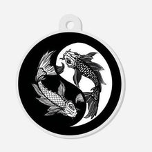 Load image into Gallery viewer, Koi Fish Yin Yang Keychain Keyring.