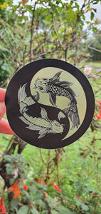 Clear Koi Fish Sticker. Yin Yang Sticker. Laptop Sticker. Flask Sticker. High quality Waterproof Trippy Sticker