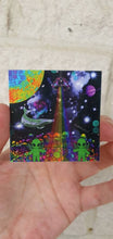 Load image into Gallery viewer, Alien Babies On Planet Trippy Sticker. UV indoor / outdoor Stickers - Laptop sticker. Flask sticker