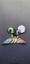 Load image into Gallery viewer, Alien Family Psychedelic Trippy sticker. Waterproof Stickers - High quality Trippy sticker. Laptop sticker.