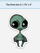 Load image into Gallery viewer, Alien Area 51 Sticker. Waterproof Stickers - Trippy sticker. Laptop Sticker.