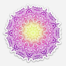 Load image into Gallery viewer, Colorful Mandala Sticker. Rainbow Colourful Mandala Laptop Sticker.