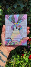 Load image into Gallery viewer, Alien UFO Mushroom Notepad. Psychedelic Notepad. Trippy Notepad. To Do Notepad. Reminder Notepad. Notes.