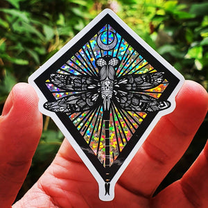 Glitter Holographic Dragonfly Sticker