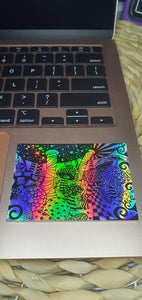 Holographic Mushroom Sticker | Trippy Artwork.