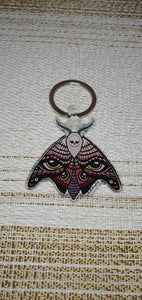 Moth Keychain Keyring.