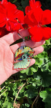 Load image into Gallery viewer, Caterpillar Keychain Keyring. Mushroom Trippy Artwork. Cool Keychain Keyring