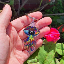 Load image into Gallery viewer, Alien Octopus Keychain Keyring. Mushroom Psychedelics. Trippy Alien