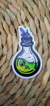 Load image into Gallery viewer, Clear Alien Bottle Sticker. Waterproof Alien Sticker. Laptop Sticker. Water Bottle Sticker. High quality Trippy Sticker