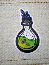 Load image into Gallery viewer, Clear Alien Bottle Sticker. Waterproof Alien Sticker. Laptop Sticker. Water Bottle Sticker. High quality Trippy Sticker