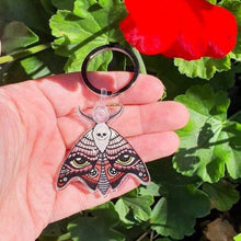 Load image into Gallery viewer, Moth Keychain Keyring.