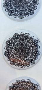 Mushroom Mandala Sticker. Epoxy Sticker. Puffy Sticker.