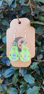 Trippy Burns Earrings. Alien Burns. Mushroom Psychedelics. Hippy Burns Jewelry