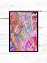 Load image into Gallery viewer, Mother Of Pearl Painting Print | Cool Art Poster | Psychedelic Art | Trippy Abstract Painting (unframed)