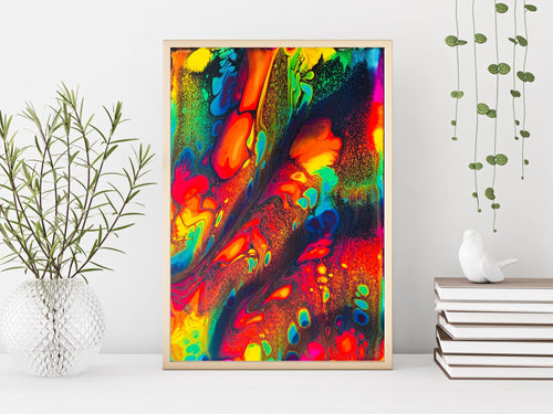 Trippy Fluid Art Painting Print | Cool Art Poster | Psychedelic Art | Trippy Abstract Painting (unframed)