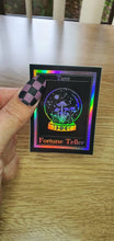 Load image into Gallery viewer, Tarot Card Holographic Sticker. Crystal Ball Sticker. Mushroom Sticker. Waterproof Stickers. High quality Trippy Stickers. Laptop Sticker.