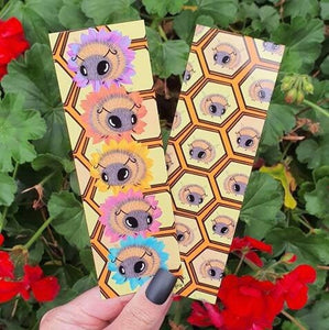 Double Sides Bookmarks. Alien or Bee Design.