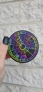 Circle Zodiac Signs Sticker. Star Sign Stickers. Waterproof Vinyl Sticker. Laptop Slaps Water bottle Sticker