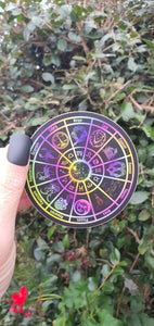 Circle Zodiac Signs Sticker. Star Sign Stickers. Waterproof Vinyl Sticker. Laptop Slaps Water bottle Sticker