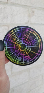 Circle Zodiac Signs Sticker. Star Sign Stickers. Waterproof Vinyl Sticker. Laptop Slaps Water bottle Sticker