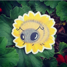 Load image into Gallery viewer, Bee on Flower Sticker. Laptop Sticker. Vinyl Waterproof Sticker.