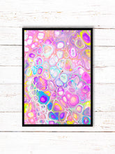 Load image into Gallery viewer, Unicorn Cells Painting Print | Trippy Art Poster | Psychedelic Art | Abstract Painting (unframed)