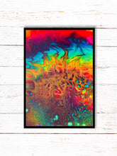 Load image into Gallery viewer, Psychedelic Fire Painting Print | Cool Art Poster | Psychedelic Art | Trippy Abstract Painting (unframed)